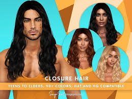 the sims resource closure hair males