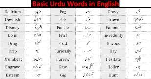 english urdu words 1000 core words of