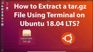 how to extract a tar gz file using
