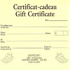 Certificat Cadeau De 75 Cartes Cadeaux Quincaillerie Dante