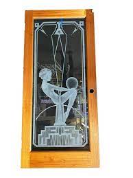 Glass Nude Neo Art Deco Door