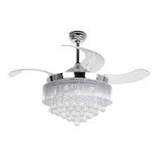 These 7 ceiling fans are quiet, powerful, and stylish options for your home. Chrome 46 Foldable 4 Blades Crystal Led Ceiling Fan N A Overstock 19404011
