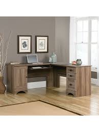 Bush furniture saratoga executive desk with drawers, linen white oak, standard delivery $649.99 each (reg) $552.49 sale (save $97) Sauder Harbor View Corner Desk Salt Oak Office Depot
