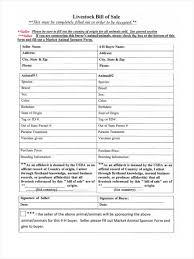 Livestock Bill Of Sale Form 5 Free Documents In Word Pdf