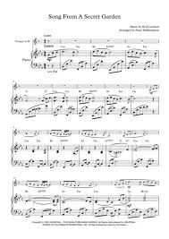 song from a secret garden trumpet piano