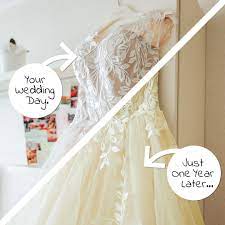 yellowed wedding dress cleaning how