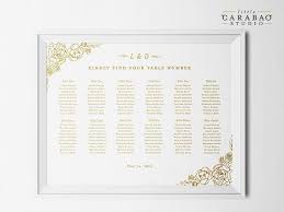 Printable Wedding Seating Chart Sign Calligraphy Digital