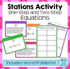 equations stations activity one and