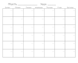 Customizable Monthly Calendar Template Monthly Calendar Template
