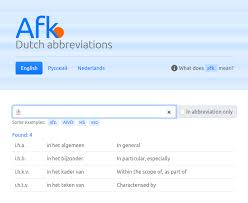 updated afk best a dutch acronym