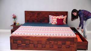Modern bed designs for master bedroom bedrooms ideas filtreaza info. Double Bed Travis Bed With Storage Online In India Wooden Street Youtube