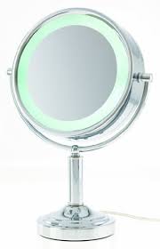 Amazon Com Danielle Led Lighted Two Sided Makeup Mirror 15x Magnification Chrome Beauty