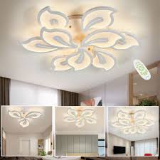 Large Led Ceiling Lamp Aluminum Petals