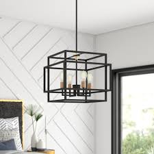 Mercury Row Dewees 4 Light Candle Style Rectangle Square Chandelier Reviews Wayfair