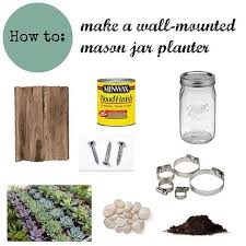 Wall Mounted Mason Jar Planter