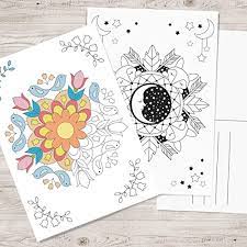 Print a different design on every postcard at no extra charge. Amazon Com Kids Coloring Postcards Art Therapy Cute And Easy Mandala Design 8 Unique Designs Mindful Coloring Postcards Birthday Postcards Thank You Cards Handmade
