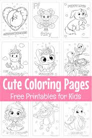 cute coloring pages kawaii printables
