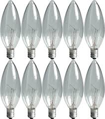 Ge Crystal Clear Blunt Tip Decorative Light Bulbs 40 Watt 280 Lumen Candelabra Light Bulb Base 10 Pack Chandelier Light Bulbs Incandescent Bulbs Amazon Com