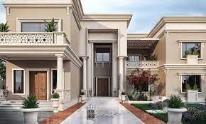 Fantastic villa designs from luxury antonovich design are in oriental style with light accents of classic motifs and charming moroccan style. Classic Villa New Classic Villa Facade House House Outside Design House Exterior