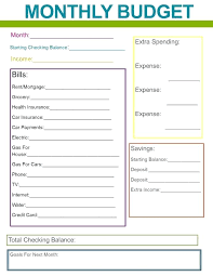 Personal Monthly Budget Excel Spreadsheet Finances Template