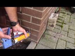 Climbing plants pose no danger to hardened mortar, but roots disturb footings and tendrils take hold in cracks. Mortar Repair 1 Hour Easy Tuckpointing Repointing Caulk Stops Water Youtube