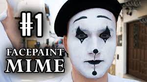 draw a french mime face facepaint