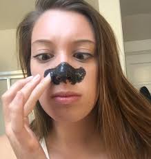 nose strips with elmer s glue and charcoal
