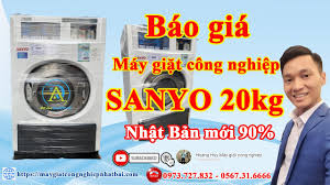Báo giá máy giặt công nghiệp Sanyo 20kg cũ nhật bãi giá rẻ tại Hà Nội -  YouTube