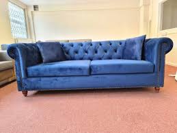 Chesterfield 3 Seater Sofa Blue