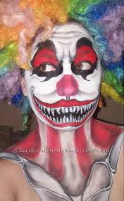 creepy clown makeup costume