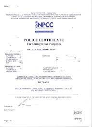 police clearance certificate pcc united