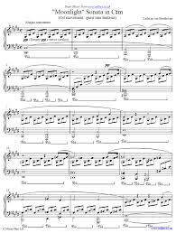 3 œ 5 œ 2 œ 1 œ œ œ œ. Ludwig Van Beethoven Moonlight Sonata No 14 In C M Op 27 No 2 1st Movement Classical Pdf Sheet Music Midi Mp3