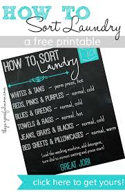 Free Printable How To Sort Laundry Chart