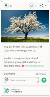 planting trees for the memory of a lost one