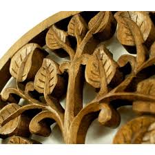 30cm hand carved wooden tree of life