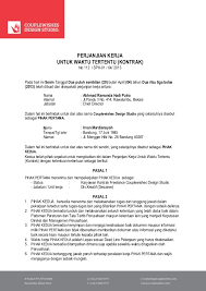 Text of surat kontrak kerja satpam. Surat Perjanjian Kontrak Kerja Freelance 2013 Cds Worldwide