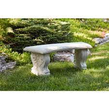 Natural Concrete Patio Bench 43 In X