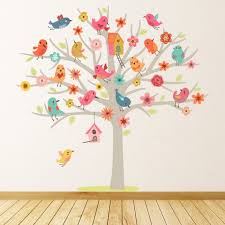 Cute Birds Tree Nursery Wall Sticker