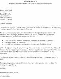 sle cover letter for a job application