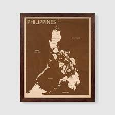 Philippines Map Art Philippines Decor