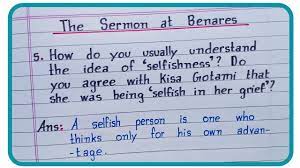 How do you usually understand the idea of 'selfishness' | The Sermon at  Benares | NCERT | Class 10 | - YouTube