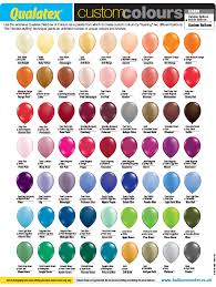 Custom Colour Chart Wholesale Balloons And Party Supplies