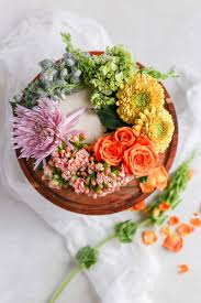 decorate a cake with non edible flowers