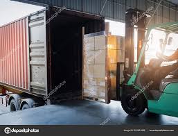 forklift tractor loading package bo