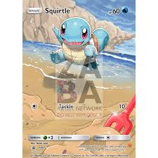 Green had a wartortle nicknamed blasty during her first appearance in wartortle wars, which evolved from the squirtle that she stole from professor oak. Squirtle 24 135 Plasma Storm Extended Art Custom Pokemon Card Zabatv