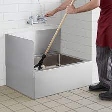 stainless steel mop sink backsplash