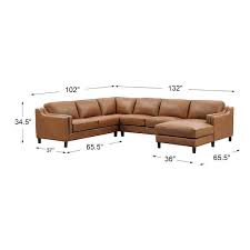 Leather Lawson 6 Seater Sectional Sofa