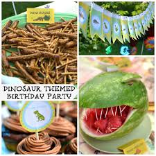 dinosaur themed birthday party