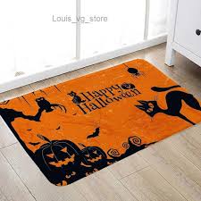 halloween floor mat pumpkin horror