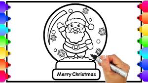After you're done finding the perfect coloring pages check out the oriental trading company christmas store for all your christmas holiday needs! How To Draw A Snow Globe Christmas Coloring Pages Glitter Art How To Draw Santa Bizimtube Creative Diy Ideas Crafts And Smart Tips